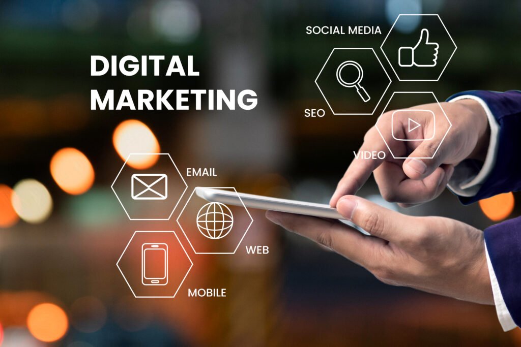 digital marketing, online marketing and digital marketing background